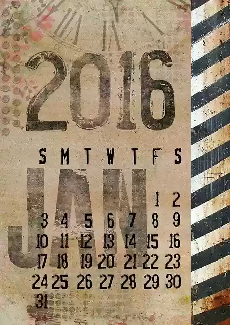സൗജന്യ ഡൗൺലോഡ് കലണ്ടർ 2016 ജനുവരി - GIMP സൗജന്യ ഓൺലൈൻ ഇമേജ് എഡിറ്റർ ഉപയോഗിച്ച് എഡിറ്റ് ചെയ്യാനുള്ള സൗജന്യ ചിത്രീകരണം