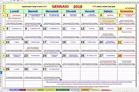 Template Microsoft Calendario Mensile Astronomico for OffiDocs
