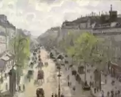 Free download Camille Pissarro, Boulevard Montmartre, Spring free photo or picture to be edited with GIMP online image editor