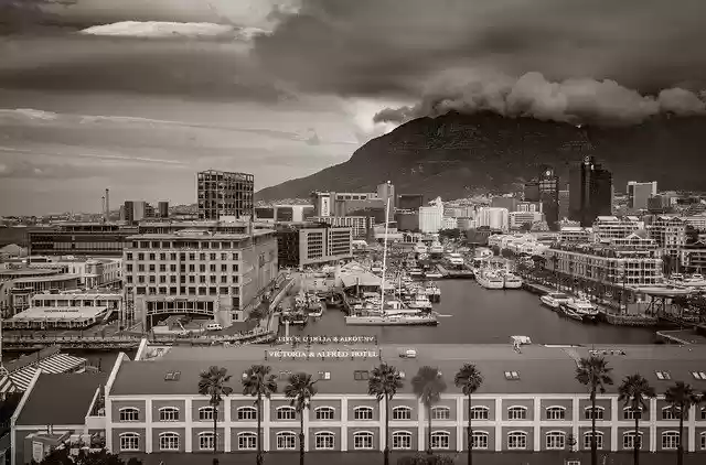 Free download Cape Town Black And White Port -  free photo or picture to be edited with GIMP online image editor