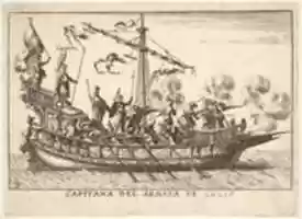 Free download Capitana del armata de Colco, from The magnificent pageant on the Arno in Florence for the marriage of the Grand Duke (Le Manifique Carousel fait sur le fleuve de lArne a Florence, pour le mariage du grand Duc) free photo or picture to be edited with GIMP online image editor