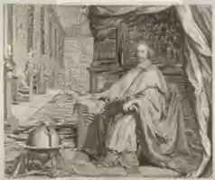 Free download Cardinal Jules Mazarin Seated Within the Gallery of his Palace free photo or picture to be edited with GIMP online image editor