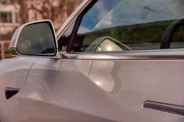 Free download car mirror reflection sunset tesla free picture to be edited with GIMP free online image editor