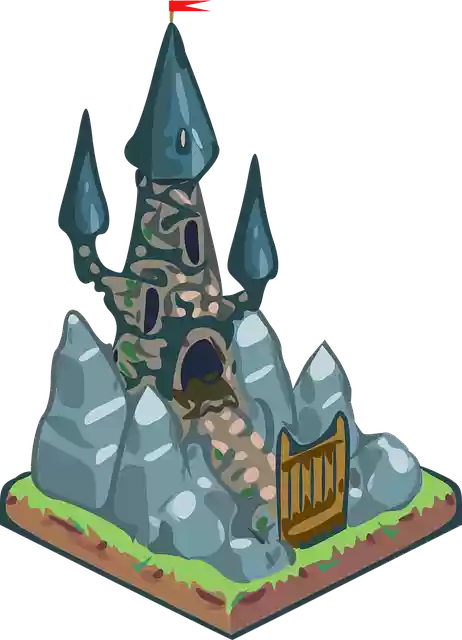 Free download Castle Fantasy Isometry The Middle - Free vector graphic on Pixabay free illustration to be edited with GIMP free online image editor