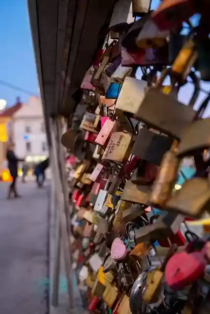 Free download castle love locks bridge padlock free picture to be edited with GIMP free online image editor