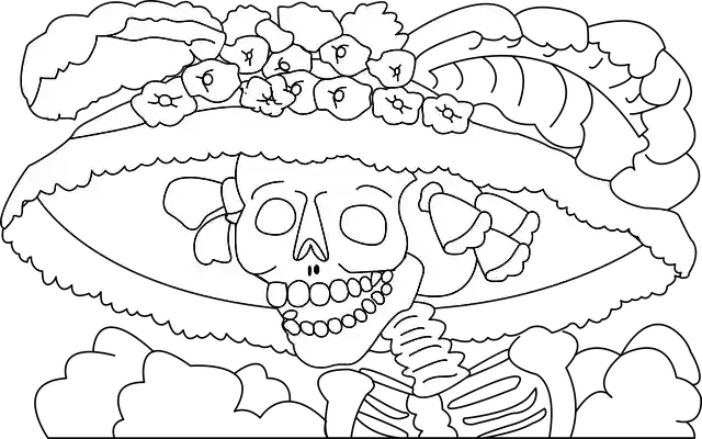 Free download Catrina Day Of The Dead Skull - Free vector graphic on Pixabay free illustration to be edited with GIMP free online image editor