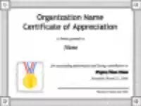 Descărcare gratuită șablon de certificat de apreciere 1 șablon DOC, XLS sau PPT, care poate fi editat gratuit cu LibreOffice online sau OpenOffice Desktop online