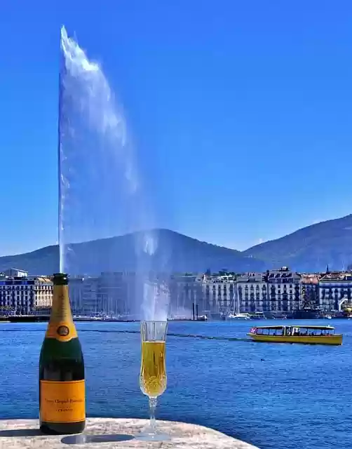 Free download champagne water jet lake geneva free picture to be edited with GIMP free online image editor
