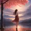 Cherry Blossom Girl Live Wallpaper  screen for extension Chrome web store in OffiDocs Chromium