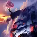 Cherry Blossom on Cliff Mountain  screen for extension Chrome web store in OffiDocs Chromium