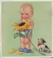 Free download Child with flower and dog free photo or picture to be edited with GIMP online image editor