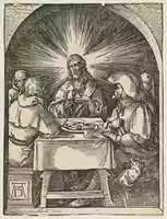 Free download Christ in Emmaus,  from The Small Passion free photo or picture to be edited with GIMP online image editor