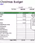 Free download Christmas Gift Budget DOC, XLS or PPT template free to be edited with LibreOffice online or OpenOffice Desktop online