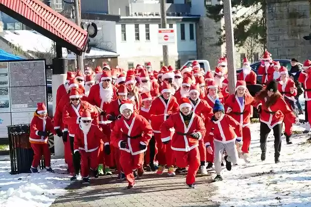 Free download Christmas Santa Run Fundraising -  free free photo or picture to be edited with GIMP online image editor