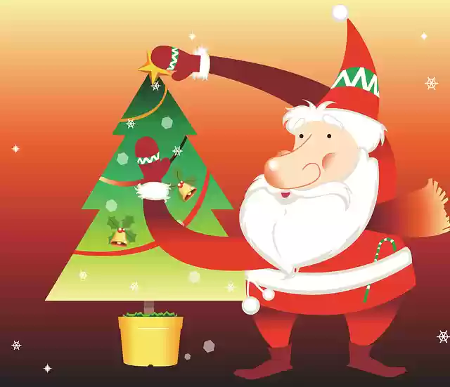 Free download Christmas Tree Santa - Free vector graphic on Pixabay free illustration to be edited with GIMP free online image editor