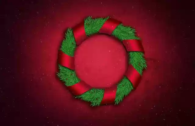 Free download Christmas Wreath Ribbon -  free illustration to be edited with GIMP free online image editor
