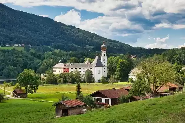 Free download Church Landscape Bavaria Onion -  free free photo or picture to be edited with GIMP online image editor