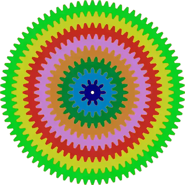 Free download Circles Gears Colors - Free vector graphic on Pixabay free illustration to be edited with GIMP free online image editor