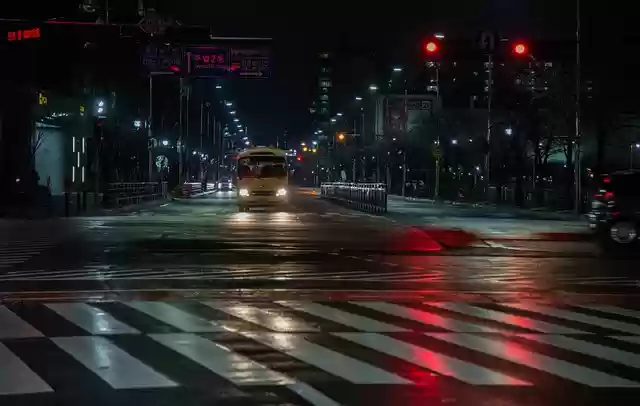 Free download city eve night road reflection free picture to be edited with GIMP free online image editor