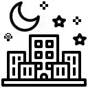 City Skyline at Nightfall  screen for extension Chrome web store in OffiDocs Chromium