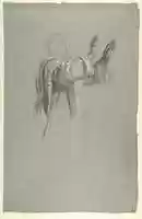 Free download Cleric with Raised Arms (lower register?; study for wall paintings in the Chapel of Saint Remi, Sainte-Clotilde, Paris, 1858) free photo or picture to be edited with GIMP online image editor