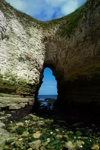 Free download cliff bridge chalk erosion sea free picture to be edited with GIMP free online image editor