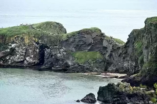 Free download Cliffs Carrick-A-Rede Rope Bridge -  free photo or picture to be edited with GIMP online image editor