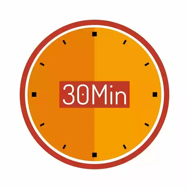 Free download Clock 30 Min Wait -  free illustration to be edited with GIMP free online image editor