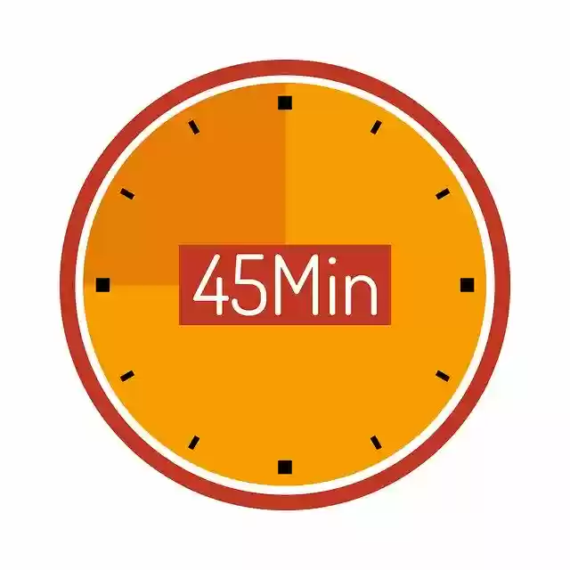 Free download Clock 45 Min Wait -  free illustration to be edited with GIMP free online image editor