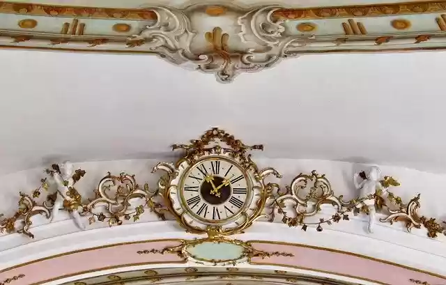Free download Clock Church Room Art -  free free photo or picture to be edited with GIMP online image editor