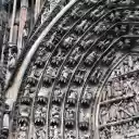 Close up of the Tympanum of the Strasbourg Cathedral  screen for extension Chrome web store in OffiDocs Chromium