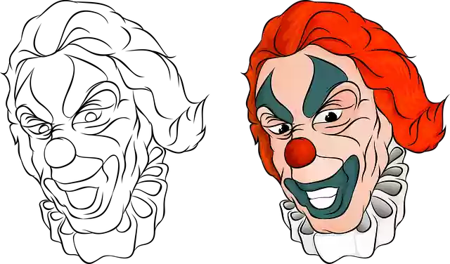 Free download Clown Terrible Halloween free illustration to be edited with GIMP online image editor