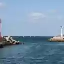 Coastal Harbor Entrance with Twin Lighthouses  screen for extension Chrome web store in OffiDocs Chromium