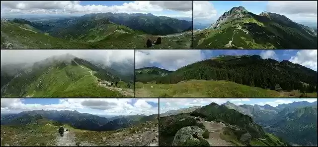 Free download Collage Tatry Mountains -  free illustration to be edited with GIMP free online image editor