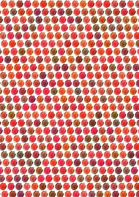 Free download Colorful Flowers Brick -  free illustration to be edited with GIMP free online image editor