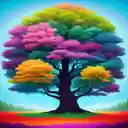 Colorful tree wallpaper  screen for extension Chrome web store in OffiDocs Chromium
