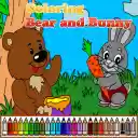 Coloring Bear and Bunny Game  screen for extension Chrome web store in OffiDocs Chromium