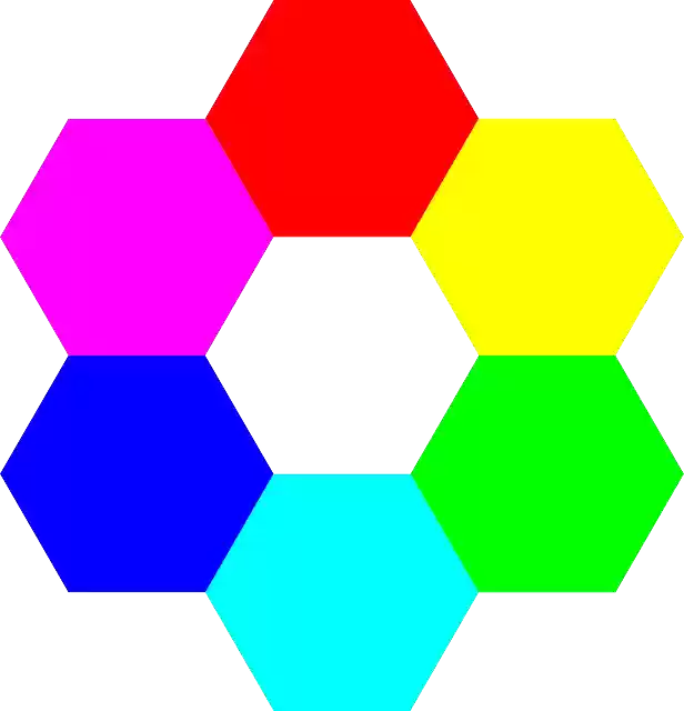 Free download Colors Hexagon Symmetry Rainbow - Free vector graphic on Pixabay free illustration to be edited with GIMP free online image editor