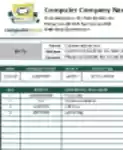 Free download Computer Sales  Service Invoice DOC, XLS or PPT template free to be edited with LibreOffice online or OpenOffice Desktop online