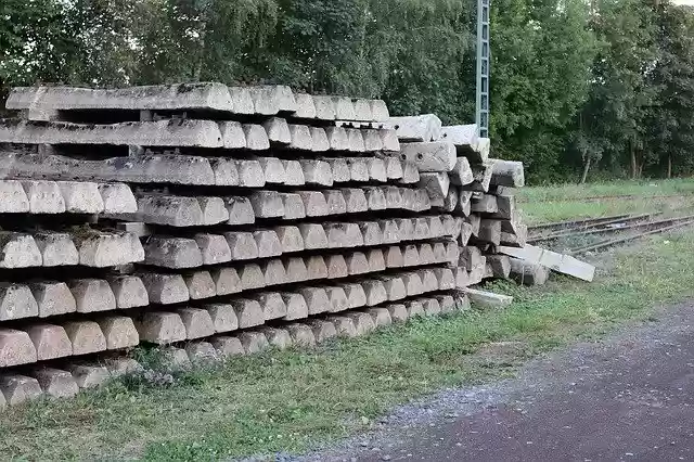 Free download Concrete Sleepers Grey Trees -  free photo or picture to be edited with GIMP online image editor