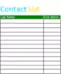 Free download Contact list template DOC, XLS or PPT template free to be edited with LibreOffice online or OpenOffice Desktop online