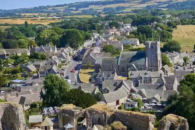 Free download corfe castle england dorset ruins free picture to be edited with GIMP free online image editor