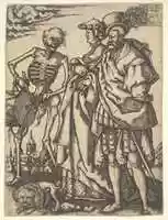 Free download Couple and Death with a Drum, from The Dance of Death free photo or picture to be edited with GIMP online image editor