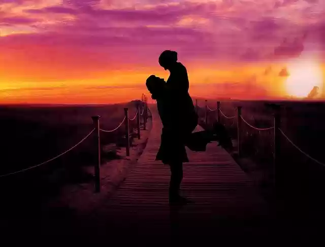 Free download Couple Dusk Romance -  free photo or picture to be edited with GIMP online image editor