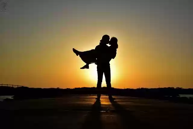 Free download couple kiss sunset romantic sun free picture to be edited with GIMP free online image editor