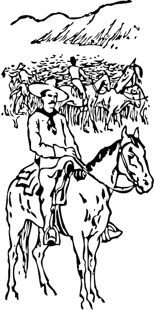 Free download Cowboy Horse Riding - Free vector graphic on Pixabay free illustration to be edited with GIMP free online image editor