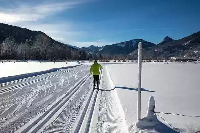 Free download cross country skiing trail track free picture to be edited with GIMP free online image editor