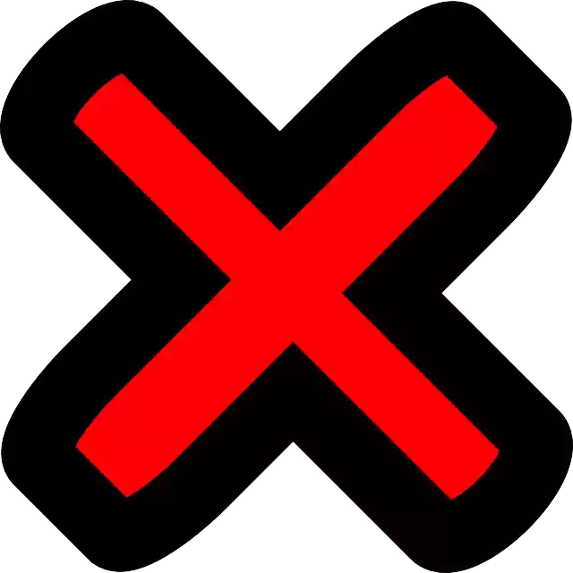 Free download Cross Error Wrong - Free vector graphic on Pixabay free illustration to be edited with GIMP free online image editor