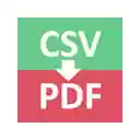 CSV to PDF  screen for extension Chrome web store in OffiDocs Chromium