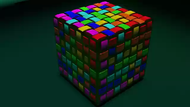 Free download Cube The Colors Of Rainbow 3D -  free illustration to be edited with GIMP free online image editor